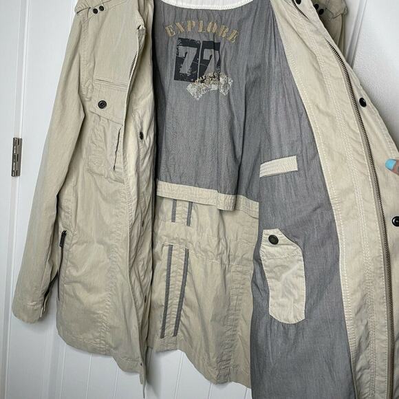 NWT‎ Camel Active Beige Mens Pocketed Vented Long Sleeve Safari Jacket GB 48/XL - Picture 7 of 13
